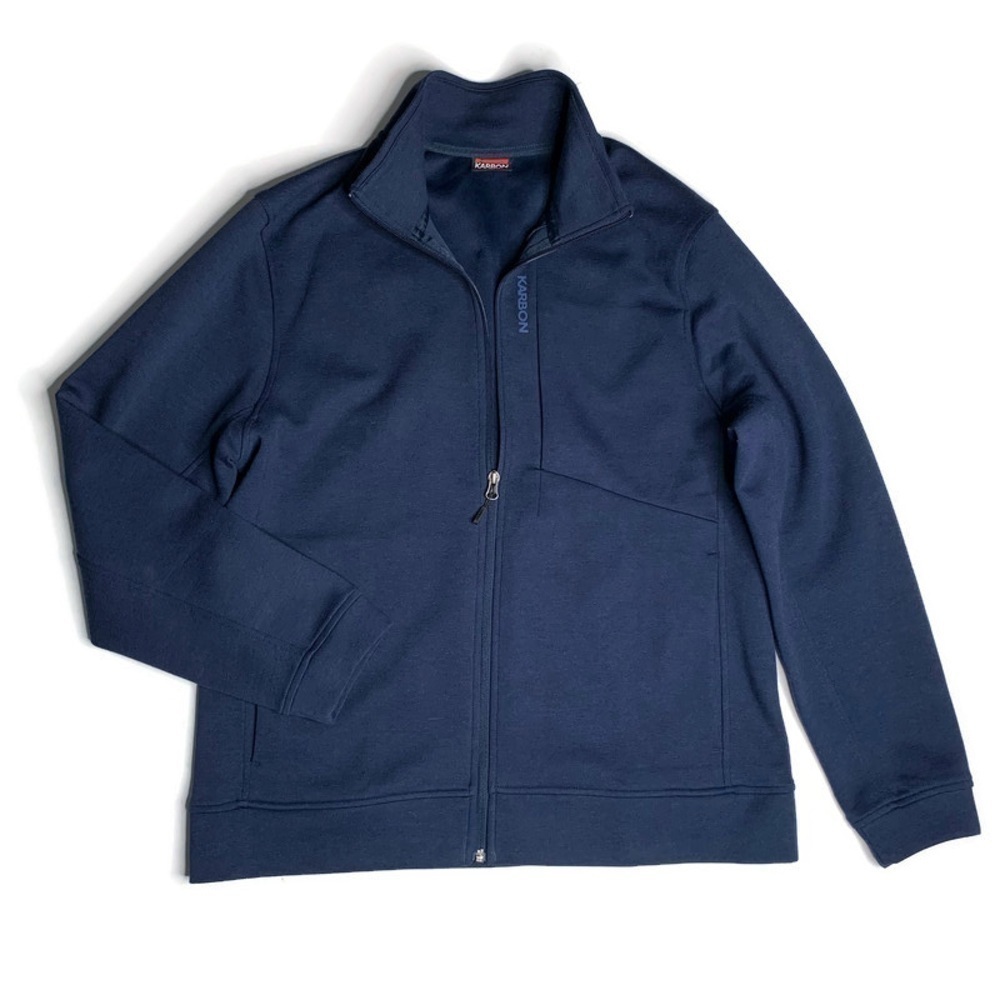 Karbon mens L zip-up‎ navy athletic jacket